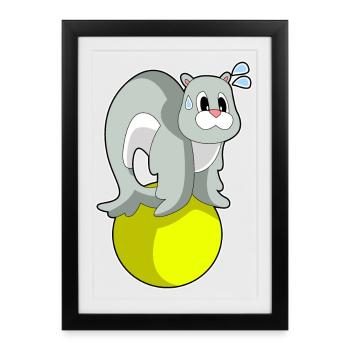 Seal Workout Gymnastics Fitness - Affiche encadrée (27 × 37 cm) - noir - Devant