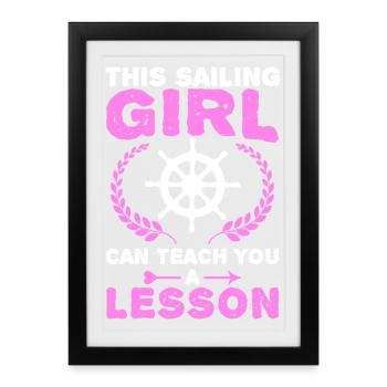 This sailor will teach you a lesson - Framed poster (27 × 37 cm) - black - Front