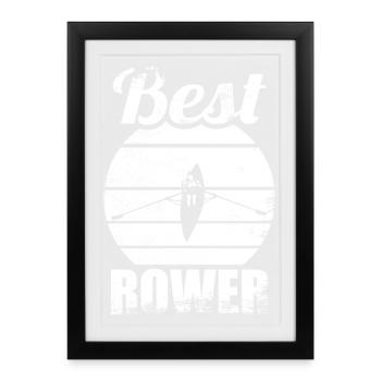 Rower - Framed poster (27 × 37 cm) - black - Front