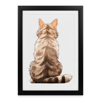 Singapour - Affiche encadrée (27 × 37 cm) - noir - Devant