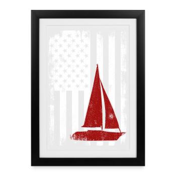 Patriotic Sailor U.S. - Framed poster (27 × 37 cm) - black - Front