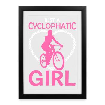 Juste un cycliste - Affiche encadrée (27 × 37 cm) - noir - Devant