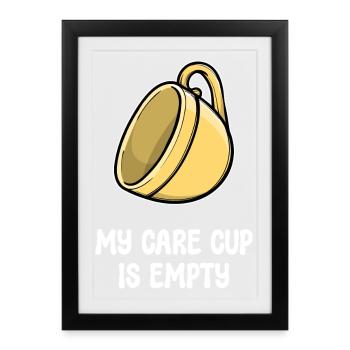 I don't care about attitude funny statement - Framed poster (27 × 37 cm) - black - Front