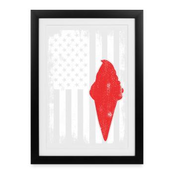 Crème glacée des États-Unis - Affiche encadrée (27 × 37 cm) - noir - Devant