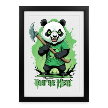 Zombie Panda - Framed poster (27 × 37 cm) - black - Front