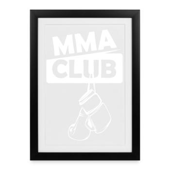 Icône du logo du logo du club d’arts martiaux du club de club de club - Affiche encadrée (27 × 37 cm) - noir - Devant