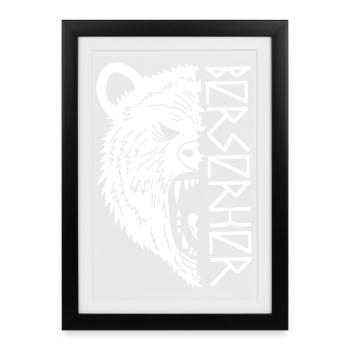 Polar Bear Warrior - Framed poster (27 × 37 cm) - black - Front