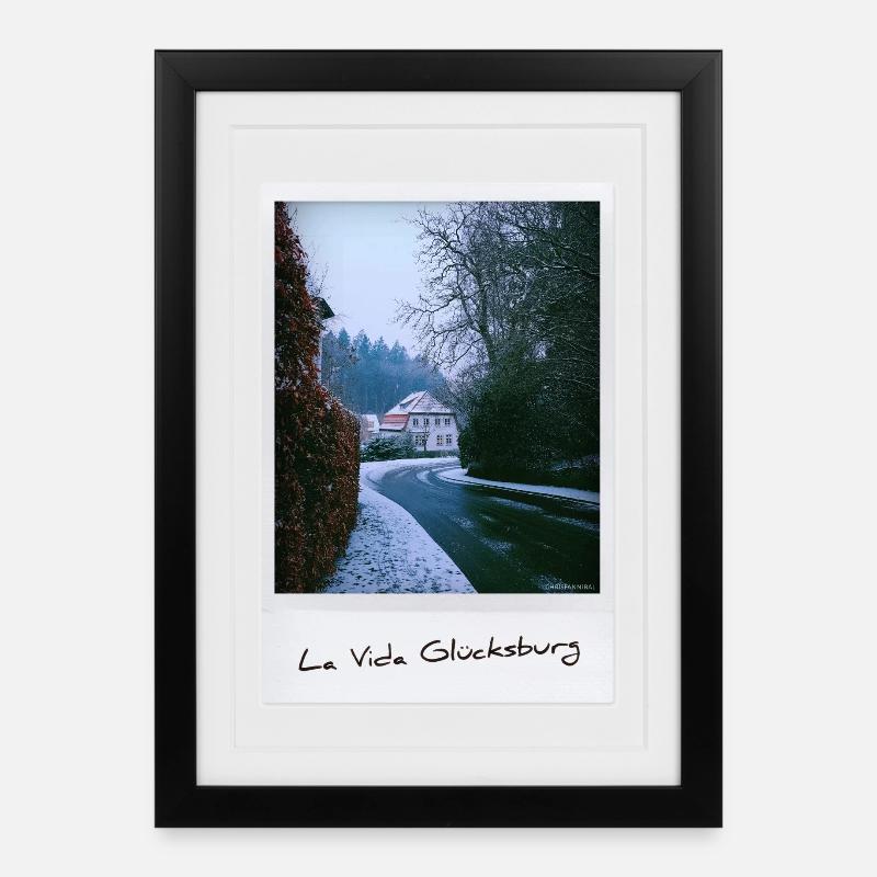 Vie Glücksburg - Affiche encadrée (27 × 37 cm) - noir