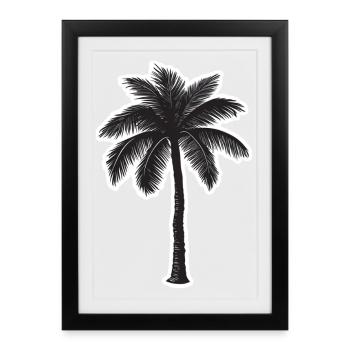 Palm tree - Framed poster (27 × 37 cm) - black - Front