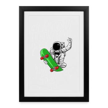 Skateboard Skate Skater - Framed poster (27 × 37 cm) - black - Front