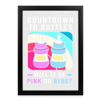 Sexe Révélation Réveillon Nouvel An Nouvel An - Affiche encadrée (27 × 37 cm) - noir - Devant