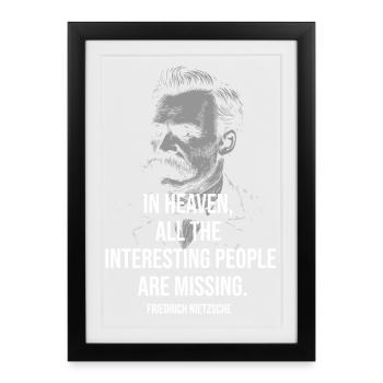 Nietzsche Quote: Heaven Missing:  - Framed poster (27 × 37 cm) - black - Front