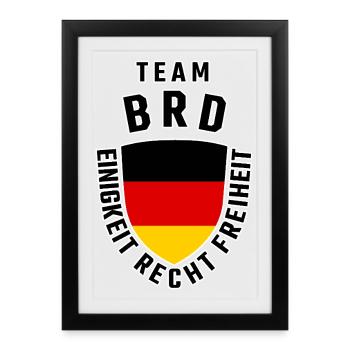 Team FRG Germany - Affiche encadrée (27 × 37 cm) - noir - Devant