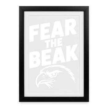 Peur du bec - Affiche encadrée (27 × 37 cm) - noir - Devant