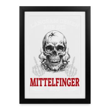 I'm slowly running out of middle fingers - Framed poster (27 × 37 cm) - black - Front