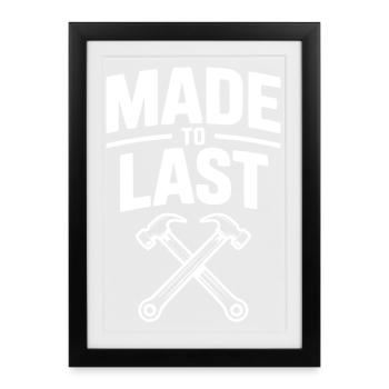 Fait pour durer - Affiche encadrée (27 × 37 cm) - noir - Devant