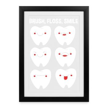 Receptionist Dentist - Framed poster (27 × 37 cm) - black - Front
