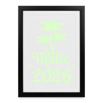 Malle Palmen 2026 - Framed poster (27 × 37 cm) - black - Front