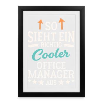 Cool Office Manager Team Leadership Office - Framed poster (27 × 37 cm) - black - Front