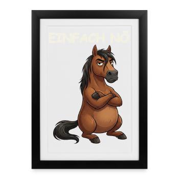 Horse Funny Saying - Framed poster (27 × 37 cm) - black - Front