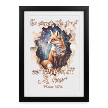 Bible Quote Christian - Affiche encadrée (27 × 37 cm) - noir - Devant
