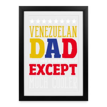 Drapeau du Venezuela Fierté & Maison Venezuela - Affiche encadrée (27 × 37 cm) - noir - Devant