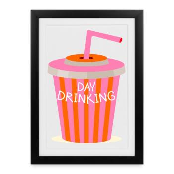 Boissons de jour - Affiche encadrée (27 × 37 cm) - noir - Devant