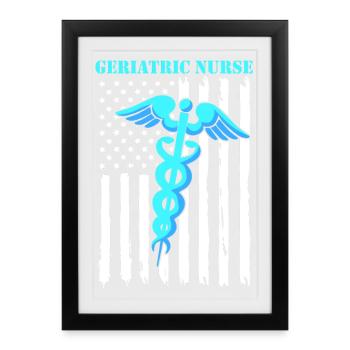 Nursing Home Geriatric Nurse Nurse - Framed poster (27 × 37 cm) - black - Front