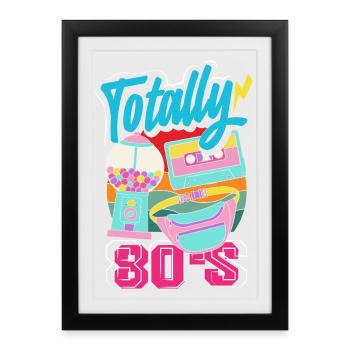 Retro Back to the 80s Vintage Design - Framed poster (27 × 37 cm) - black - Front