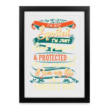 Épouse de peintre géniale Peinture de mariage drôle - Affiche encadrée (27 × 37 cm) - noir - Devant