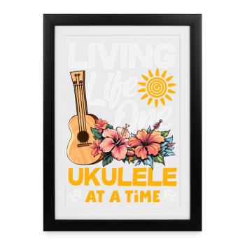 Funny Ukulele Designs and Sayings - Framed poster (27 × 37 cm) - black - Front