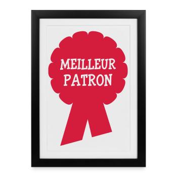 Meilleur Patron - Affiche encadrée (27 × 37 cm) - noir - Devant