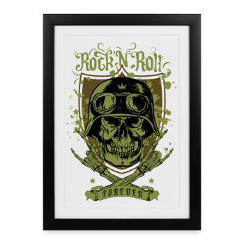 Rock 'n' Roll pour toujours - Affiche encadrée (27 × 37 cm) - noir - Devant