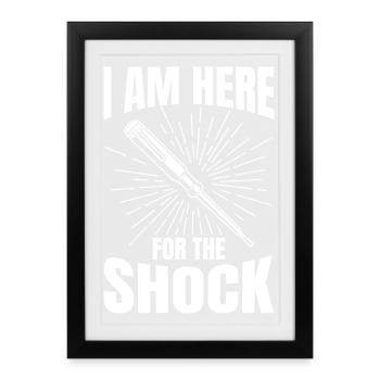 Funny electrician - Framed poster (27 × 37 cm) - black - Front