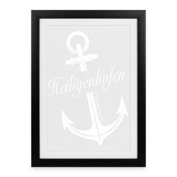 Heiligenhafen - Gerahmtes Poster (27 × 37 cm) - Schwarz - Vorne