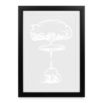 Nuclear Pollen Fungus (White) - Framed poster (27 × 37 cm) - black - Front