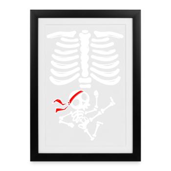 Baby bump Mother Pregnant Pregnancy Baby - Framed poster (27 × 37 cm) - black - Front