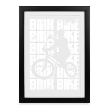 Vélo BMX - Affiche encadrée (27 × 37 cm) - noir - Devant