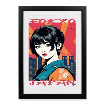 Tokyo, Japon - Affiche encadrée (27 × 37 cm) - noir - Devant