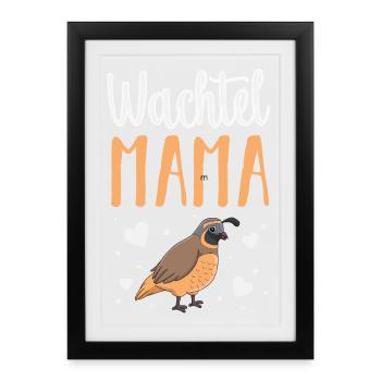 Wachtel - Gerahmtes Poster (27 × 37 cm) - Schwarz - Vorne