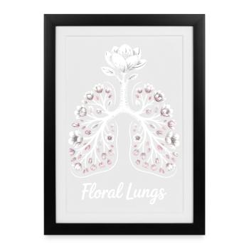 Floral Lungs - Framed poster (27 × 37 cm) - black - Front