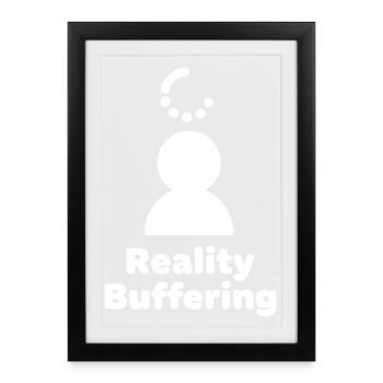 Realität Pufferung Icon - Gerahmtes Poster (27 × 37 cm) - Schwarz - Vorne