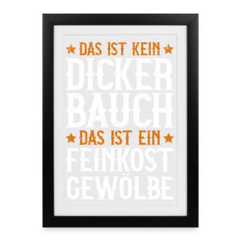 Ce n’est pas un gros ventre, c’est un caveau d’épicerie fine - Affiche encadrée (27 × 37 cm) - noir - Devant