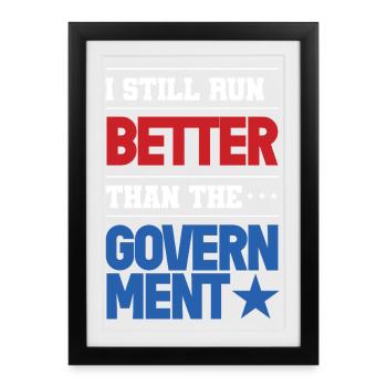 Mieux que le gouvernement - Affiche encadrée (27 × 37 cm) - noir - Devant