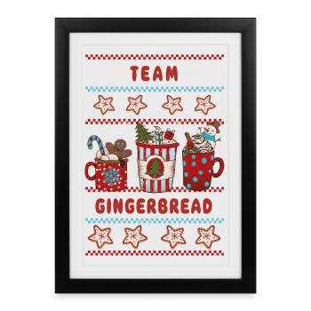 L’équipe Gingerbread - Affiche encadrée (27 × 37 cm) - noir - Devant