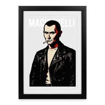 Machiavelli Rebel Noir Tee - Framed poster (27 × 37 cm) - black - Front