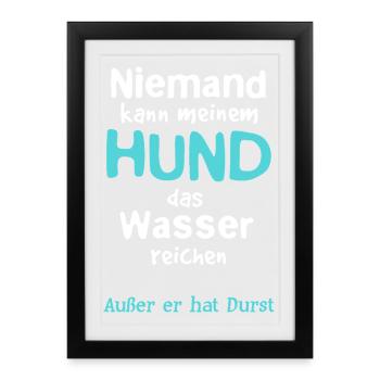 Dog water - Framed poster (27 × 37 cm) - black - Front