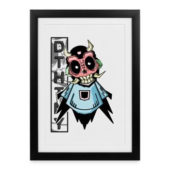 Little Demon with Wings - Framed poster (27 × 37 cm) - black - Front
