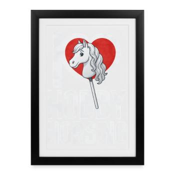 J’adore le loisir de caval - Affiche encadrée (27 × 37 cm) - noir - Devant