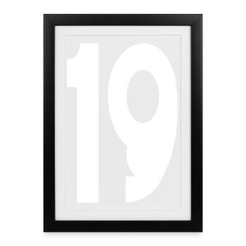 19 Dix-neuf Numéro 19 - Affiche encadrée (27 × 37 cm) - noir - Devant